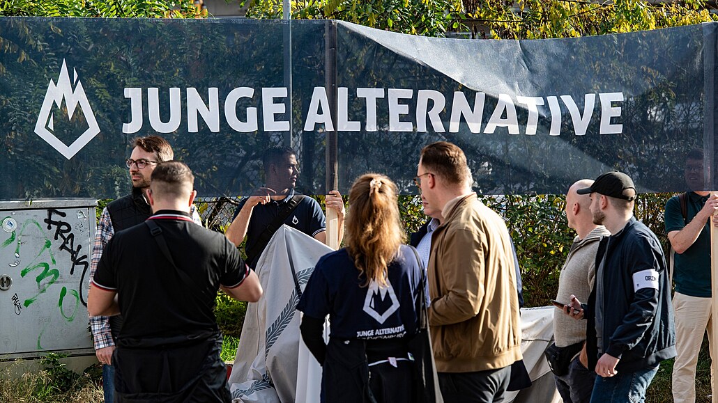 Protest Junge alternative, mládenické organizace AfD (29. íjna 2022)