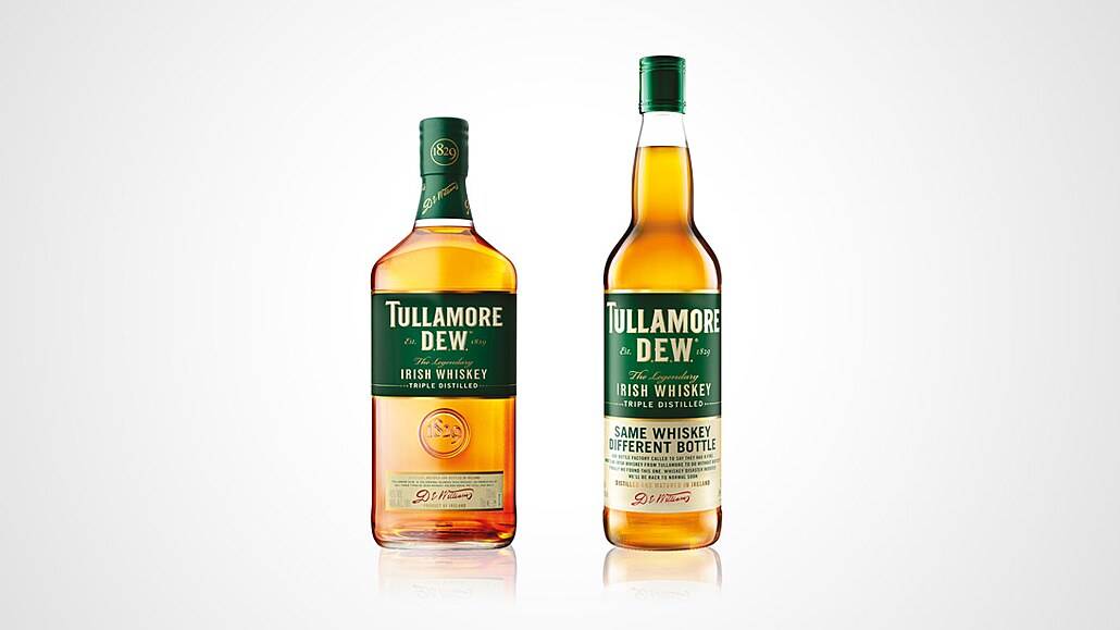 Irská whiskey Tullamore D.E.W. limitovaná kulatá láhev