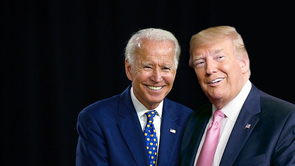 O post pítího prezidenta USA se ve volbách utkají Joe Biden (vlevo) a Donald...