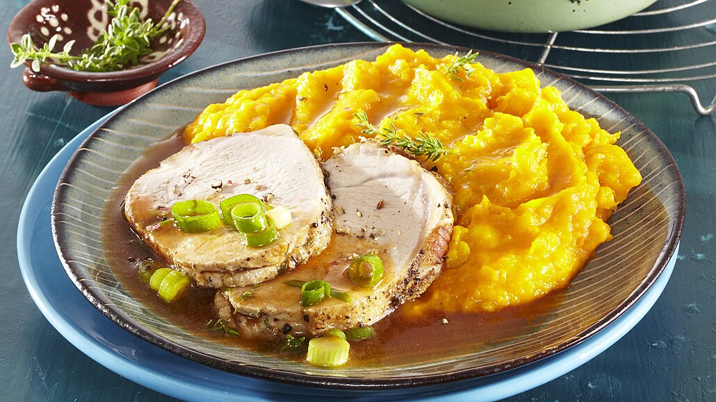 Vepová peen s bramborovo-dýovým pyré