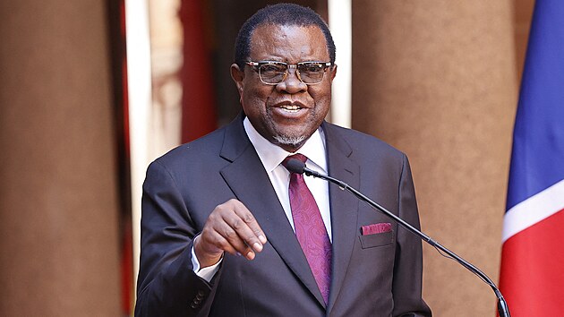 Namibijsk prezident Hage Geingob (20. dubna 2023)