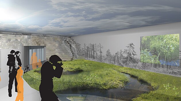 Do chystan expozice Krkonoskho muzea se vrt model horskho potoka.