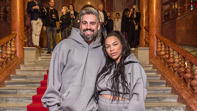 Josef K�rka a Angie Mangombe (Praha, 25. dubna 2023)