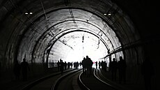 Za brnnské metro se dosud oznaovaly dva zhruba plkilometrové tramvajové tunely. Na snímku ten v aboveské ulici.