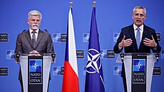 Prezident Petr Pavel na návtv sídla NATO v Bruselu, kde se setkal s...