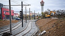 Prodlouení tramvajové trat z praských Modan na Libu. Nový úsek se oteve...