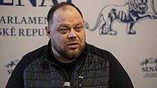 Pedseda Nejvyí rady Ukrajiny Ruslan Stefanuk. (23. dubna 2023)
