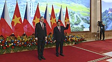 Premiér Petr Fiala pi setkání s pedsedou vlády Vietnamu Pham Minh Chinhem....