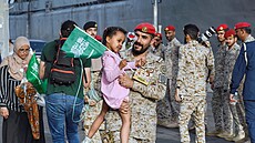 Civilisté prchající ze Súdánu v Saúdské Arábii (26. dubna 2023)