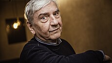 Miroslav Donutil v klubu divadla ABC po zkou�ce inscenace Bílá nemoc (14. dubna...
