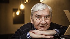 Miroslav Donutil v klubu divadla ABC po zkou�ce inscenace Bílá nemoc (14. dubna...