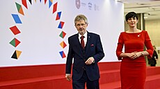 Miloš Vystrčil a Markéta Adamová Pekarová na setkání předsedů a předsedkyň...