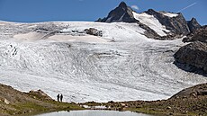 Tání ledovce Silvretta Glacier ve Švýcarsku