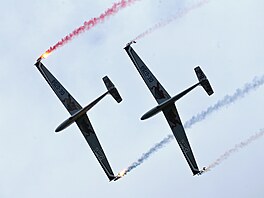 Akrobatická skupina Red Bull Blanix-Team pesvdila diváky Dne ve vzduchu o...