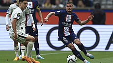 Záloník PSG Marco Verratti bhem zápasu s Lorientem.