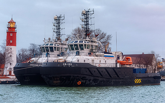 Ruský vle�ný �lun SB-123 v Baltijsku (2. ledna 2021)