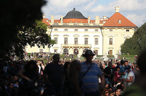 Akce na zámku ve Slavkov u Brna.