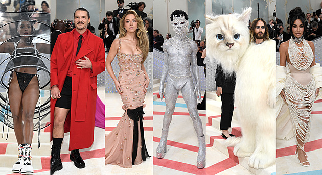 Lagerfeldova kočka, perly i bizarní kreace. Celebrity si užily Met Gala
