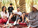 Lionel Messi s rodinou na návtv Saúdské Arábie.