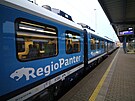 Novou jednotku RegioPanter nasadily eské dráhy na trati íslo 250 mezi...