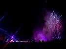 Show dron bhem festivalu Coachella 2023 z 16. dubna 2023 v kalifornském mst...
