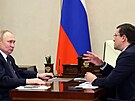 Ruský prezident Vladimir Putin pi setkání s gubernátorem Nigorodské oblasti...