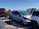 D�lnici D10 p�ed Prahou blokovala hromadn� nehoda