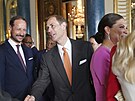 Norský korunní princ Haakon, britský princ Edward a védská korunní princezna...