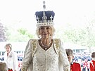 Královna Camilla v den korunovace krále Karla III. (Londýn, 6. kvtna 2023)