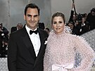 Roger Federer a jeho manelka Mirka na Met Gala (New York, 1. kvtna 2023)