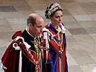 Princ William a princezna Kate na korunovaci britského krále Karla III....