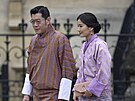 Bhútánský král Digme Khesar Namgjel Wanghug a královna Detsun Pema na...