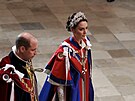 Princ William a princezna Kate na korunovaci britského krále Karla III....