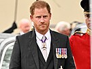 Princ Harry na korunovaci britského krále Karla III. (Londýn, 6. kvtna 2023)