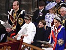 Princ William, princezna Charlotte, princ Louis a princezna Kate na korunovaci...