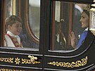 Princ George a princezna Kate po korunovaci britského krále Karla III. (Londýn,...