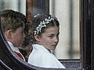 Princ George a princezna Charlotte po korunovaci krále Karla III. (Londýn, 6....
