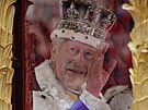 Britský král Karel III. po korunovaci (Londýn, 6. kvtna 2023)