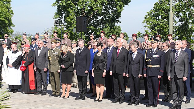 Pietnho aktu na Vtkov u pleitosti oslav Dne vtzstv se zastnil mimo jin prezident Petr Pavel, premir Petr Fiala, pedseda Sentu Milo Vystril, ministryn obrany Jana ernochov a nelnk Generlnho tbu Karel ehka. (8. kvtna 2023)