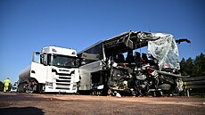 Pi nehod polského autobusu na východ Nmecka se zranilo 52 lidí, z toho...