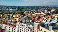 Pohled z výky na historické centrum panlské metropole