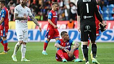 Zklamaný plzeský kapitán Luká Hejda po domácí remíze se Slováckem
