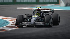 Lewis Hamilton na trati Velké ceny Miami