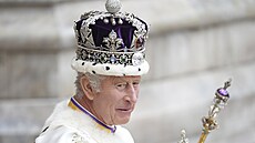 Král Karel III. na cest z opatství. (6. bezna 2023)