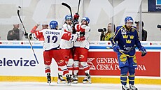 Čeští hokejisté porazili Švédsko 4:3.