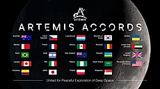 Seznam stát participujících na programu Artemis Accords.