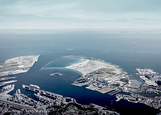 Kodaský umlý ostrov Lynetteholm  vizualizace