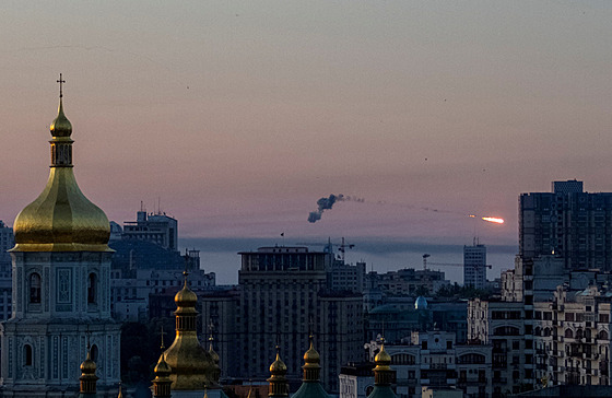 Rusové útoili na centrum ukrajinského Kyjeva. (18. kvtna 2023)