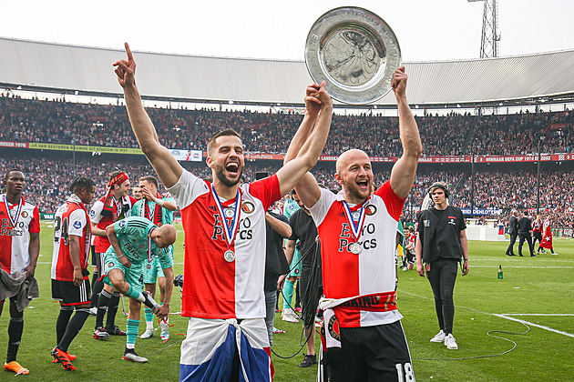 Feyenoord vyhrál nizozemskou ligu po šesti letech. Slaví i bývalý sparťan Hancko