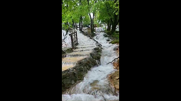 VIDEO: Národní park Krka, kde se točil Vinnetou, zaplavila rozvodněná řeka
